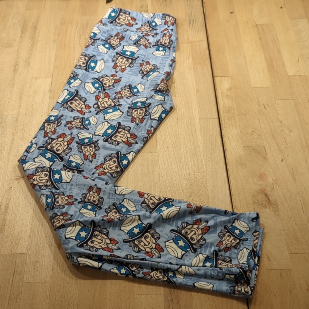 LuLaRoe Uncle Sam leggings OS